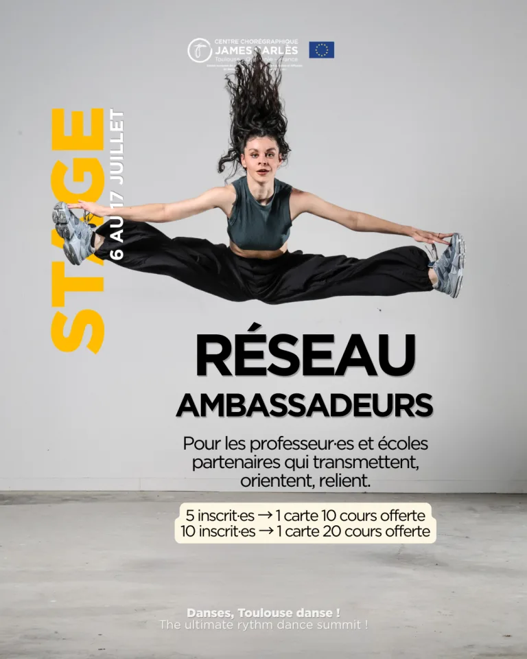 Promo stage été Toulouse centre chorégraphique james carles danse