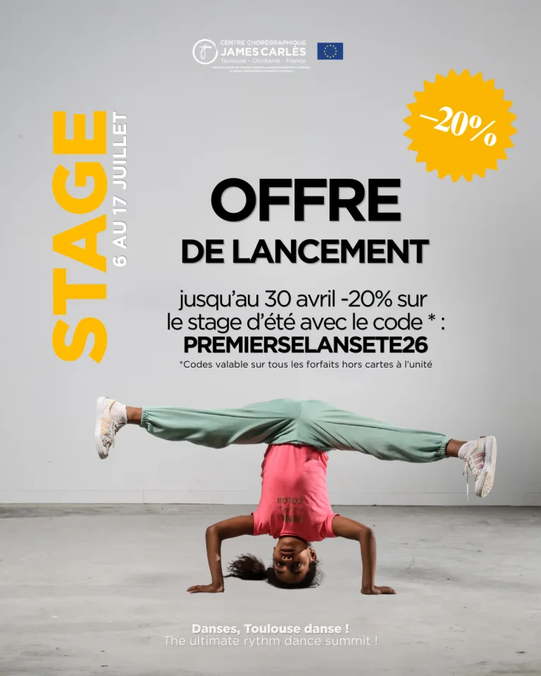Promo stage été Toulouse centre chorégraphique james carles danse